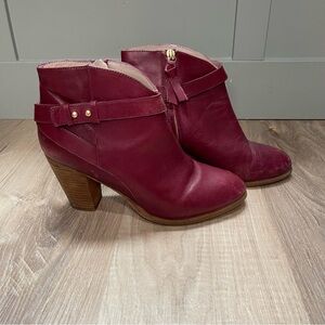 Boden Chic Burgundy Ankle Boots‎ women’s size 40 (9)